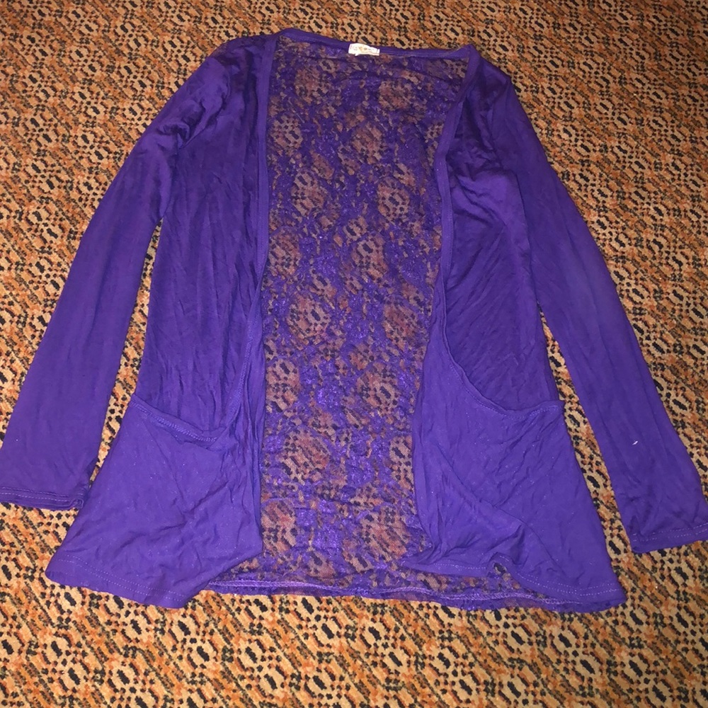 Lace back cardigan